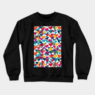 Colourful heart pattern Crewneck Sweatshirt